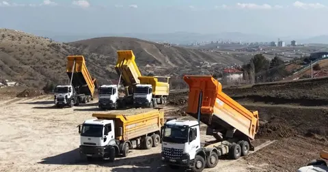 Ankara Keçiören’de dron destekli hafriyat kamyonu denetimi