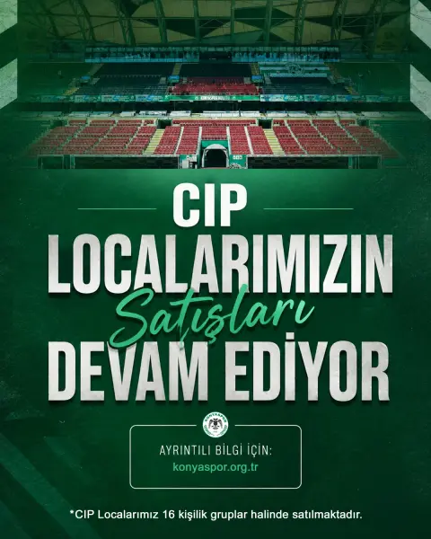 Konyaspor’da CIP satışları devam ediyor