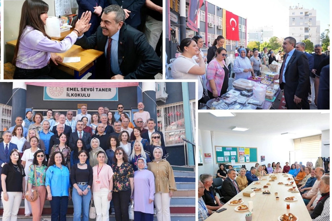 Antalya'da Bakan Tekin'den okul ziyareti