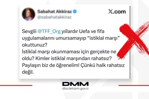 TFF iddialarına İletişim'den yalanlama: İstiklal Marşı uygulaması sürüyor