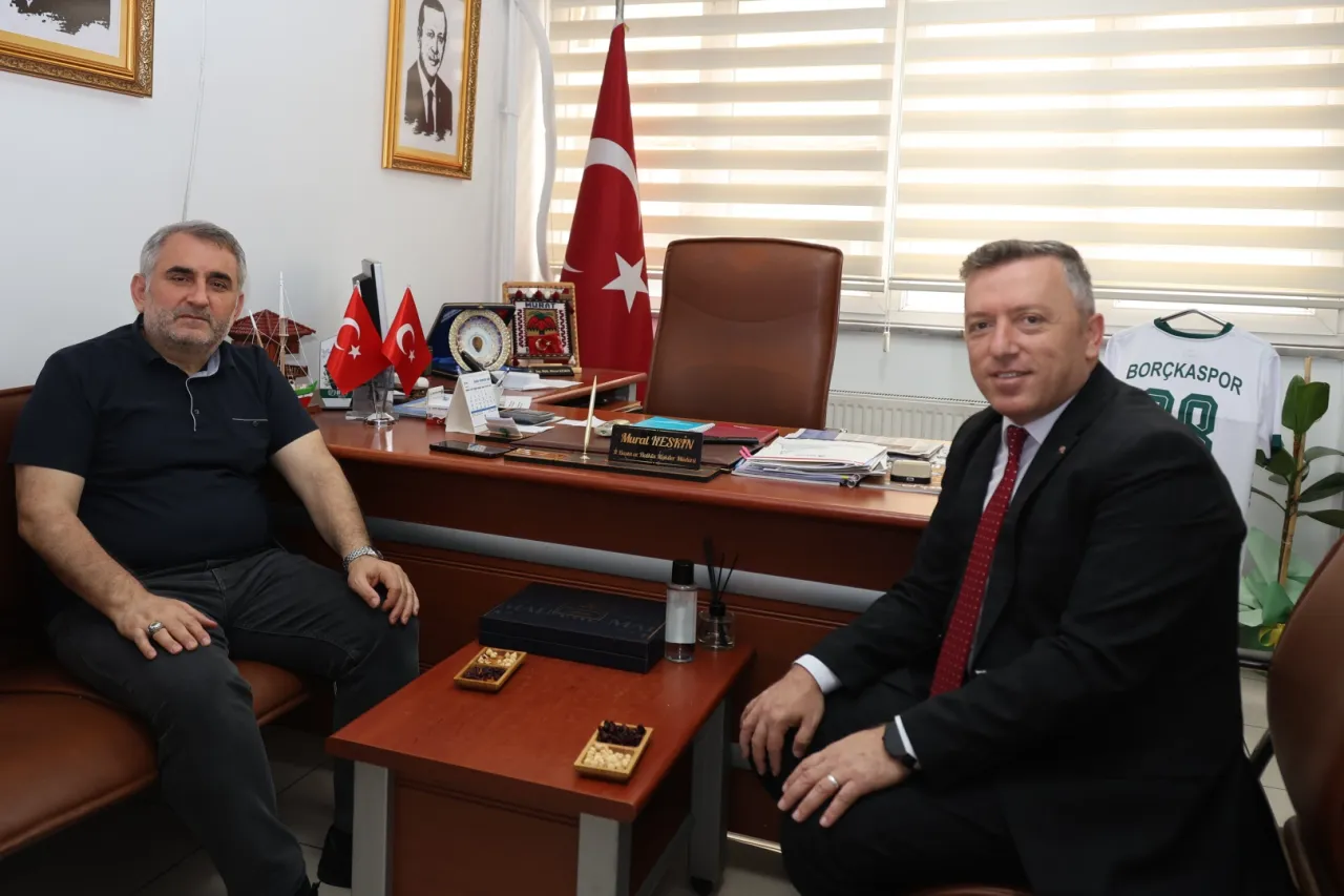 AÇÜ Rektörü Aydın’dan Basın Müdürü Keskin’e ziyaret
