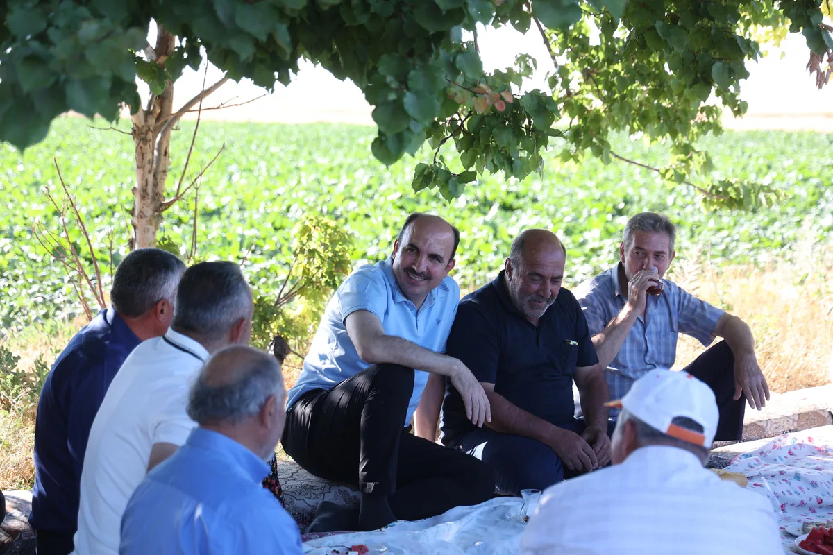BAŞKAN ALTAY ALTINEKİN’DE HASAT YAPTI
