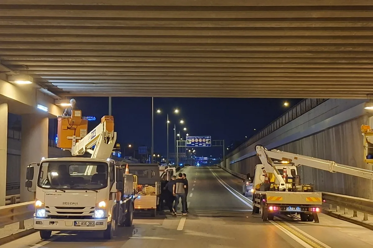 Köseköy alt geçidi aydınlatması baştan yenilendi