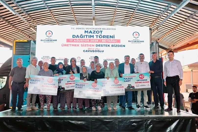 Denizli'de üreticilere 39 bin litre mazot desteği