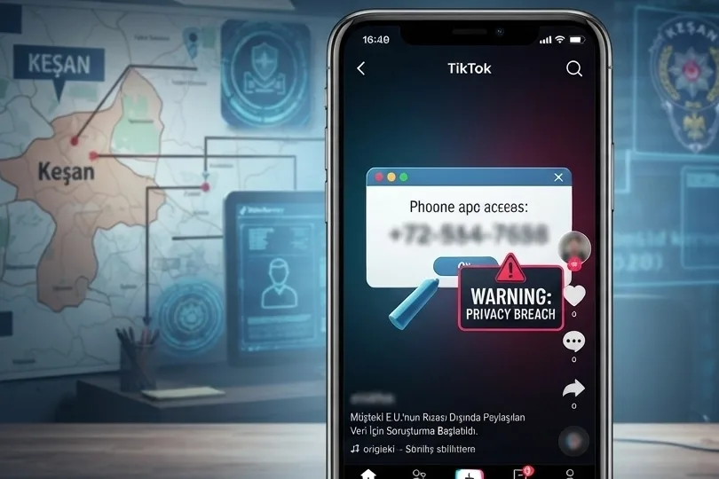 TikTok'ta rızasız numara paylaşıldı, Keşan'da soruşturma
