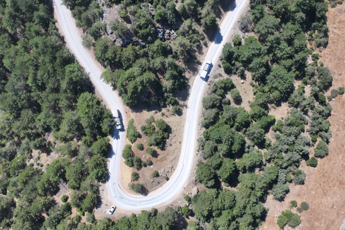 Manisa’da Spil Dağı yolu 6 km asfaltlandı