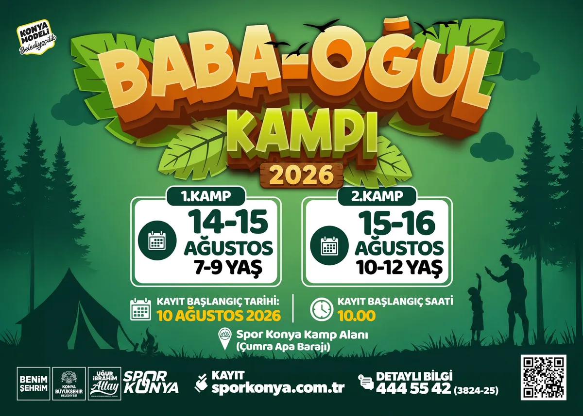 Konya'da Baba-Oğul Kampı: Kayıtlar 10 Ağustos'ta