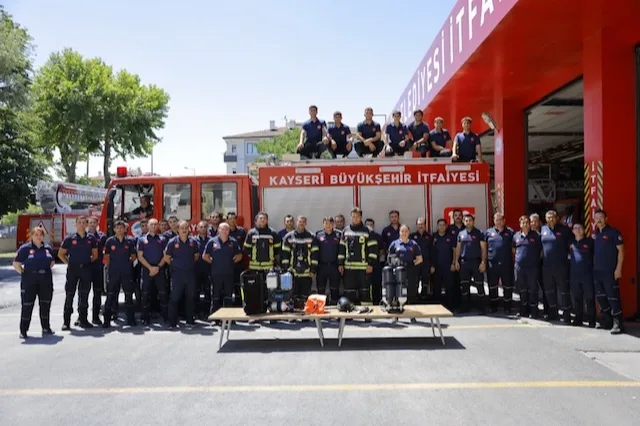 Kayseri İtfaiyesi'ne yeni nesil ekipman ve uygulamalı eğitim