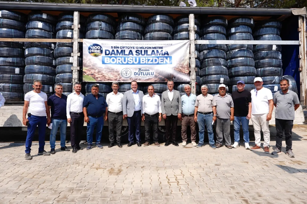 Manisa Büyükşehir'den 1.159 çiftçiye damla sulama desteği