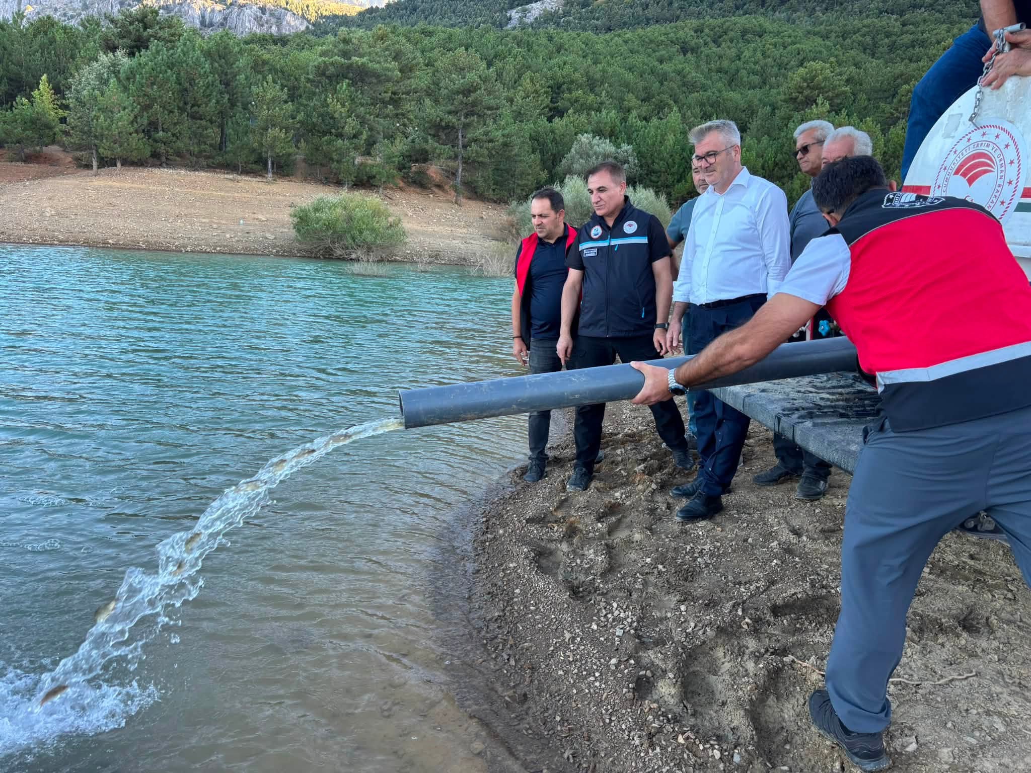 Konya’da yavru balıklar suyla buluşturuldu