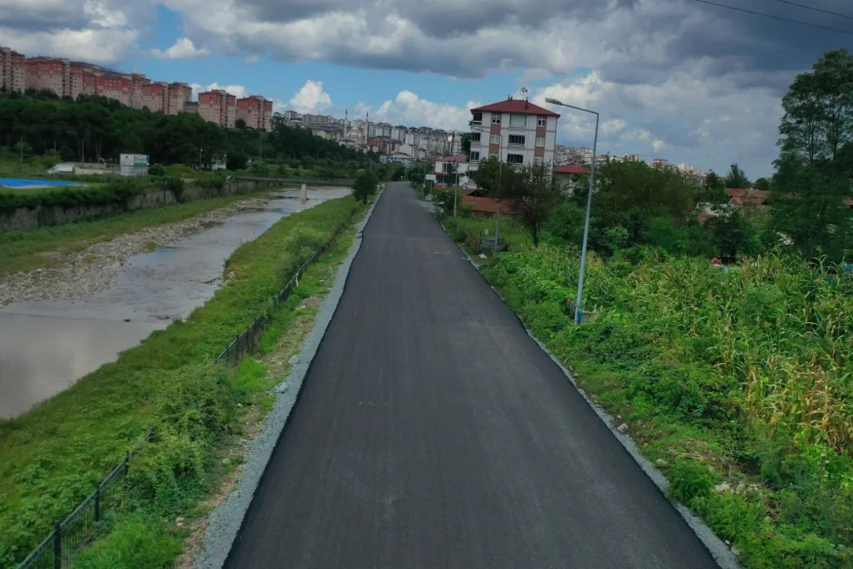 Ordu’nun Eskipazar Yolu sıcak asfaltla yenileniyor